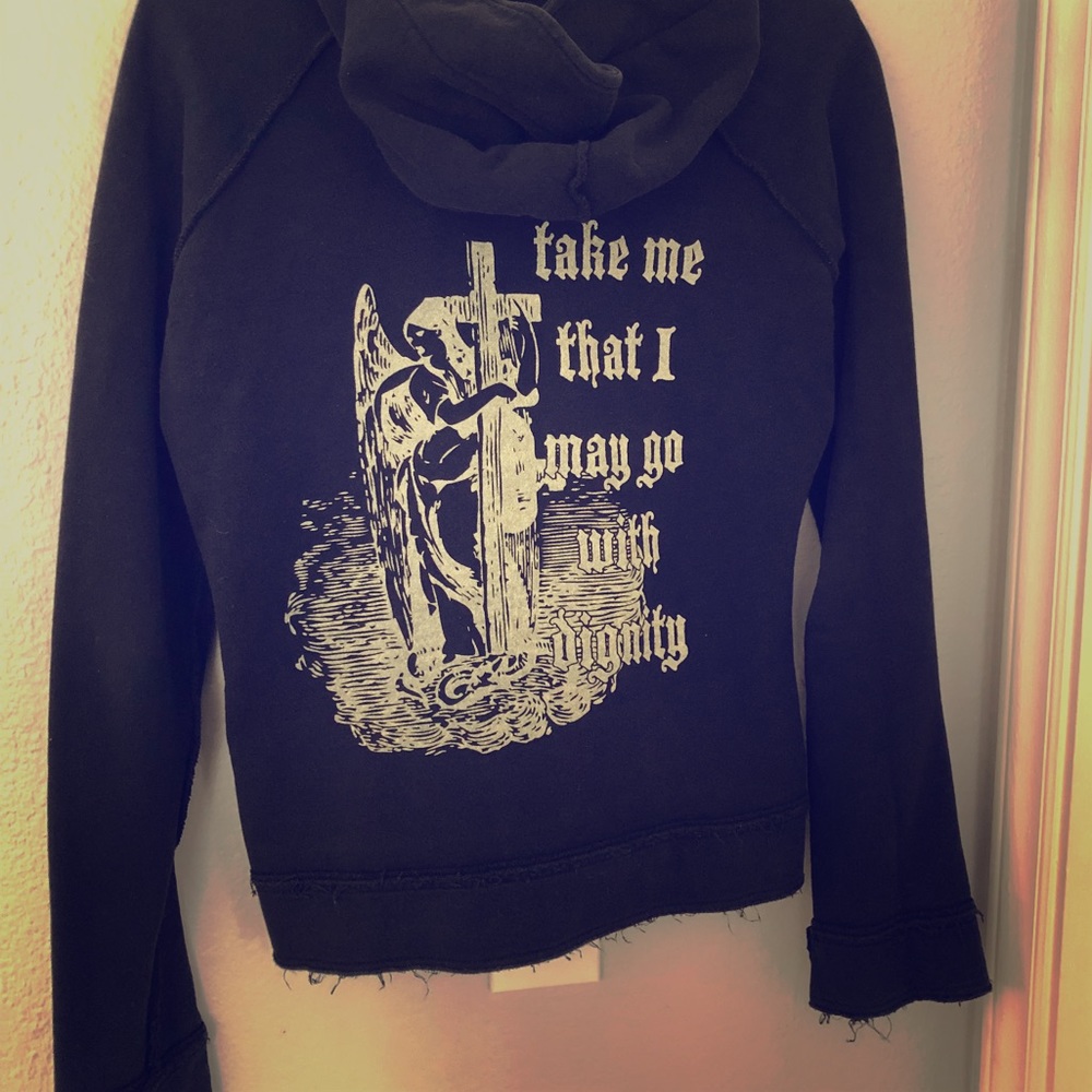 Black zip up hoodie